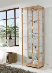 Vitrine Glasvitrine Standvitrine Vitrinenschrank "Berlin VI" Weiß