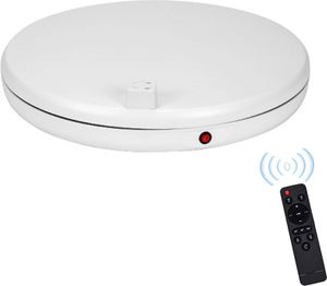 45 cm/17,7 Zoll motorisierter drehbarer Displaystaender Displaybasis 360¡ã drehbarer elektrischer Fotografie-Drehteller fuer Produktdisplays Live-Videoshows 100 kg Tragkraft Geraeuscharm mit Fernbedienung
