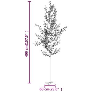 vidaXL LED strom s čerešňovými kvetmi Teplá biela 672 LED diód 400 cm