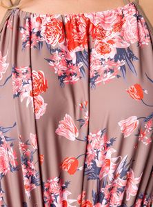 Jasenia Swimwear - damen FLOWERS Print Push-Up Badeanzug - BROWN - S