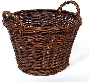 Kaminkorb Holzkorb Kaminholzkorb Obstkorb Gartenkorb aus Weide Rund Ø 45 cm (Nr. 90355-45)