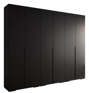 MEBLE KRYSPOL Inova 1 Schrank - 236,7x300x47cm - Schwarz Schwarz Schwarz