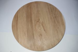 Massive Eiche runde Platte durchmesser 90cm, rustikale Eiche runde Platte, Tischplatte, Arbeitsplatte aus Eiche massiv, Holz-Arbeitsplatte