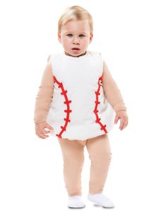 Baseball-Kostüm für Babys witziges Baby-Kostüm weiss