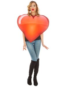 Emoji-Herz-Kostüm Faschingskostüm rot