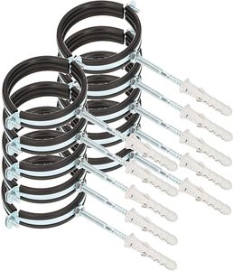 KOTARBAU® 10er Set Rohrschelle 3" mit Gummieinlage Vibrationsdämmend Rohrhalter Schraubrohrschelle Rohrbefestigung Rohrhalterung für Kanäle Rundleitungen Lüftungskanäle