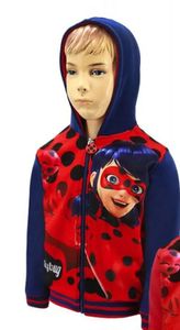 Ladybug Kapuzenjacke Hoodie - Größe 104 bis 140 cm – Blau / 104