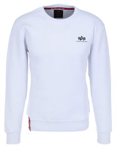 ALPHA INDUSTRIES BASIC SWEATER SMALL LOGO Herren Sweater, Größe:XXL, Alpha Industries Farben:09 White