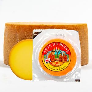 Food-United TETE DE MOINE AOC-AOP Schweizer Mönchskopf-Käse 420 g Swiss