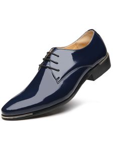 Herren Business Dress Schuhe Komfort Oxfords Arbeiten Slip on Vintage Geschäft Flats Blau,Größe:EU 44.5
