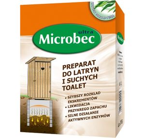 Bros Microbec Ultra, Preparat do latryn i suchych toalet, 4 saszetki