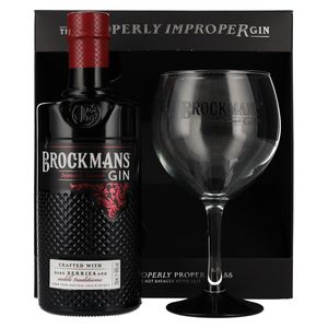 Brockmans Intensely Smooth PREMIUM GIN 40% Vol. 0,7l in Geschenkbox mit Glas