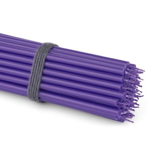 NKlaus - 50x Stabkerzen violett Tropffrei Rußfrei dünn L 16cm Premium Paraffinwachs 36113