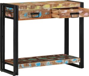 vidaXL Konsolentisch Mehrfarbig aus recyceltem Holz und Metall