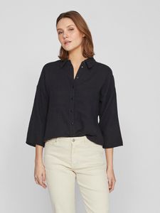 Vila VILANIA BUTTON 3/4 SHIRT - NOOS, black beauty