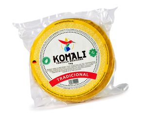 Gelbe Maistortillas Komali 15 cm 1 kg (ca. 40 St.) Mexikanische traditionelle Tortilla, Tortillas mexicanas de Maiz amarillo tradicionales