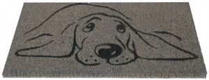Bestlivings Fußmatte Kokos Schuhabtreter Frontmatte 25x50cm ( Hund )