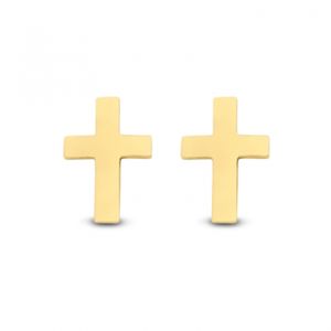 Ohrstecker echt Gold 585 (14 kt) Motiv Kreuz
