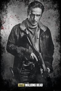 The Walking Dead - Rick Black and White - TV-Serie Film Poster Druck