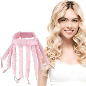Roztiahnuteľná natáčacia kulma bez tepla na noc, natáčky bez tepla, čelenka pre všetky typy vlasov, šetrný styling vlasov - OCTICURL Pink