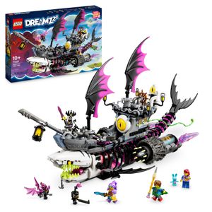 LEGO 71469 DREAMZzz Albtraum-Haischiff, Baue 2 Arten des Piraten-Boot-Spielzeuges, Modellbausatz mit 4 Minifiguren, Spielzeug für Kinder, Mädchen, Jungen, basierend auf der TV-Show