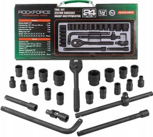 Rockforce Schlagschraubersatz 24El. 1/2" 6 Winkel. (8-32Mm)