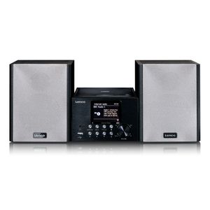 Lenco MC-250BK - Micro-Set mit Smart Radio, CD-/USB-Player, Internet, DAB+, Bluetooth® - Schwarz