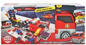 Dickie Spielfahrzeug Spielset Feuerwehr Go Real / SOS Folding Fire Truck Playset 203719005