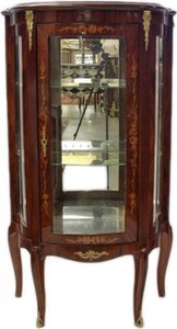 Casa Padrino Barock Vitrine Model Mahagonibraun - Vitrinenschrank - Wohnzimmerschnank