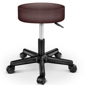 TRESKO Roller Stool Brown Pracovní stolička Otočná stolička Kosmetická stolička Praktická stolička