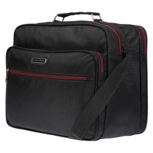 Herren Arbeitstasche XL Umhängetasche Schultertasche Flugumhänger Messenger Bag Boardcase Querformat Herrentasche hochwertiges Nylon schwarz