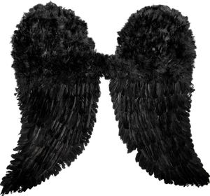 Schwarze Feder Flügel - für Fasching und Halloween