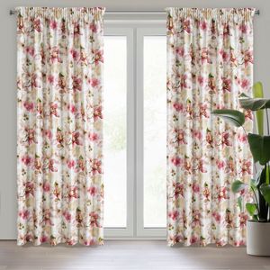 Vorhang LILLIE beige rosa 140x270 cm  Kräuselband