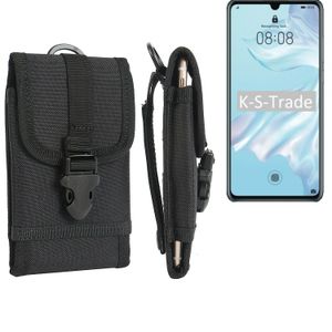 K-S-Trade Holster Handy Hülle kompatibel mit Huawei P30 Lite Holster Handytasche Gürtel Tasche Schutz Hülle Robust Outdoor schwarz