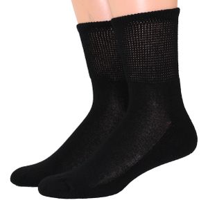 Weiche Gesundheitssocken für Damen & Herren - Lockere Socken ideal f. Diabetiker, Farben alle:schwarz, Größe:43/46