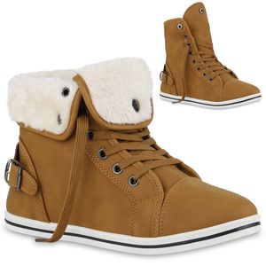VAN HILL Damen Warm Gefüttert Sneaker High Bequem Schnürer Schnallen Schuhe 840858, Farbe: Hellbraun, Größe: 38 VAN HILL Damen Warm Gefüttert Sneaker High Bequem Schnürer Schnallen Schuhe 840858, Farbe: Hellbraun, Größe: 38