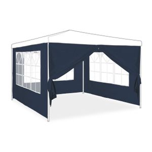 relaxdays Blaue Pavillon Seitenwand 4er Set