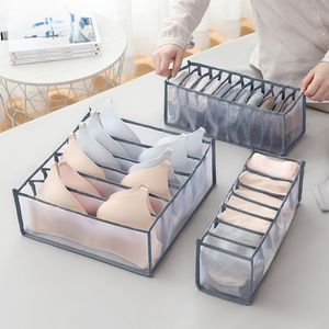 3er Set Unterwäsche-Organizer, Kleiderschrank-Organizer, faltbare Unterwäsche-Schublade, BH, Krawatte, Socken, grau
