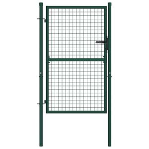 vidaXL Oceľová plotová brána 100x125 cm Zelená