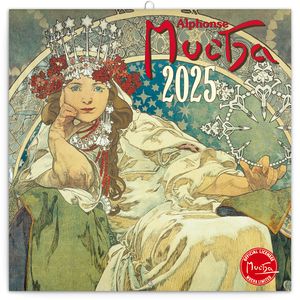 Mriežkový kalendár Alfons Mucha 2025, 30 × 30 cm Mriežkový kalendár Alfons Mucha 2025, 30 × 30 cm