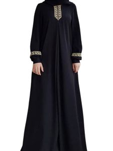 Damen Maxikleider Langarm Sommerkleid Muslim Kleider Baggy Langes Kleid Freizeitkleider Schwarz,Größe 4XL