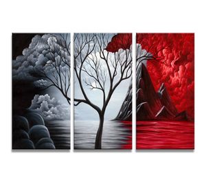 120 x 80 cm Bild auf Leinwand Vulkan Baum rot schwarz 4403-VKF deutsche Marke und Lager  -   fertig gerahmt , exklusive Markenware von Visario