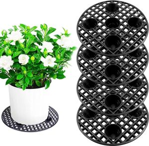 Topfpflanzenständer Blumentopf Ständer Drainage Mesh - Rund Blumentopfgitter Pad Gitter für Innenbereich Bonsai Außenbereich Schale, 20cm,4 Stück,