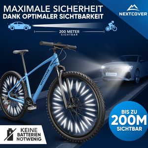 Nextcover® odblaski na szprychy rowerowe 36 sztuk [3M Scotchlite] dla maksymalnej widoczności w nocy I zatwierdzone przez StVZO odblaski na szprychy rowerowe I odblaski rowerowe na zwykłe szprychy