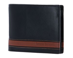 Bruno Banani Herren Geldbörse mit Schlüsselanhänger; W320/1476 Black/Cognac