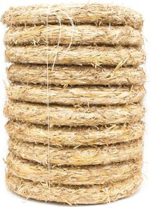 10x DekoPrinz® Natur Strohkranz Ø 25cm / 4cm Strohrömer Rohling Adventskranz Türkranz Kranz Strohring