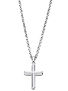 Lotus LS2217/1/2 Pánský náhrdelník kříž z nerezové oceli stříbrný 50 cm