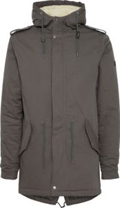 Solid SDDarnell Herren Winterjacke Parka Mantel gefüttert mit Teddy-Futter Kapuze Kordelzug Druckknöpfe Baumwolle Regular fit