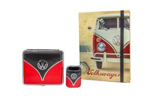 VW Zigarettenetui Feuerzeug - Volkswagen Set Bulli Bus Samba T1 Original Retro Geschenkset