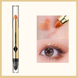 Doppelseitiger Perlglanz Lidschattenstift wasserfest glitzer Lidschatten Make-up-Stift Eye Brightener Stick orange